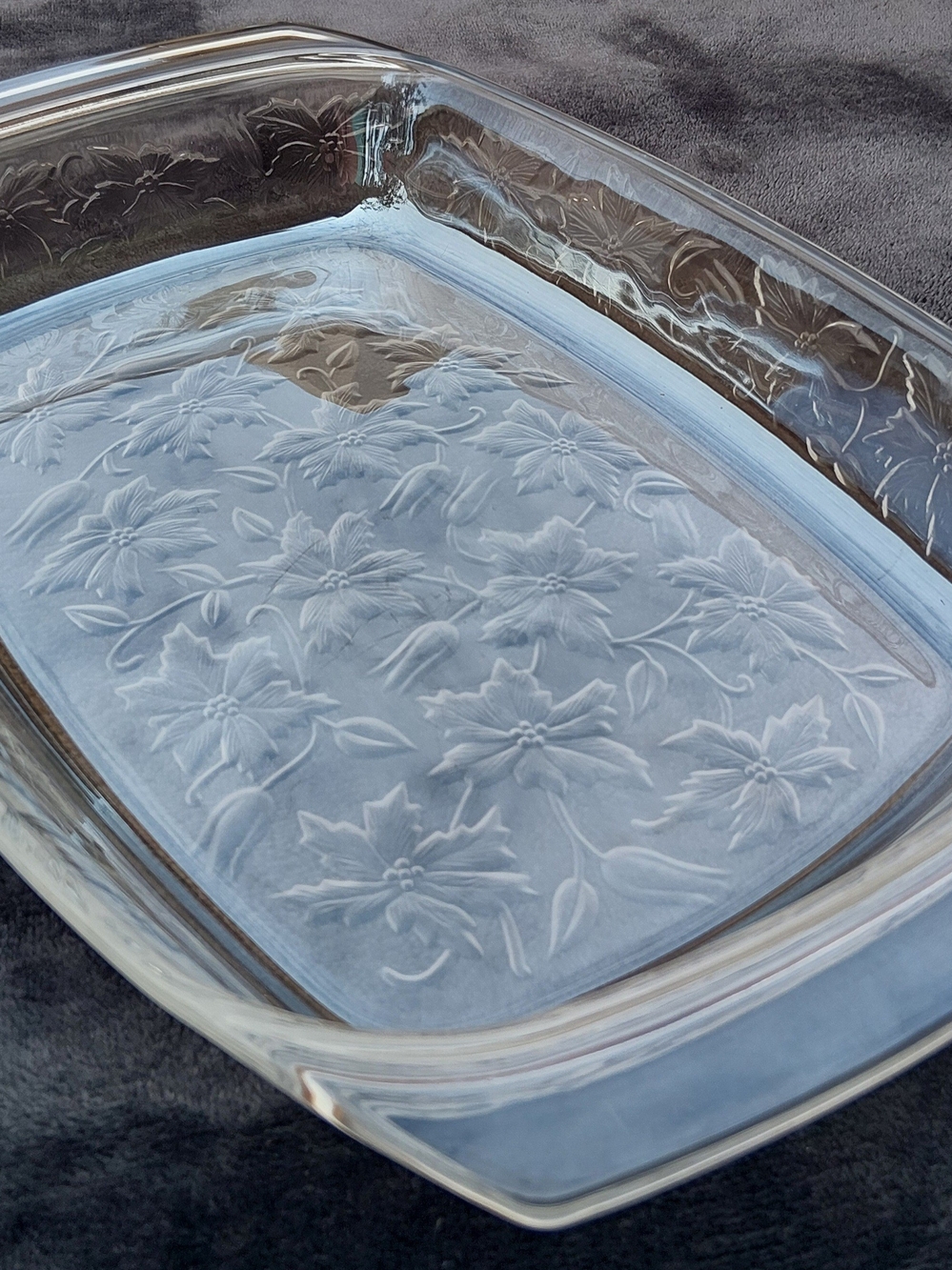 VTG Princess House Fantasia Pointsetta Baking Dish